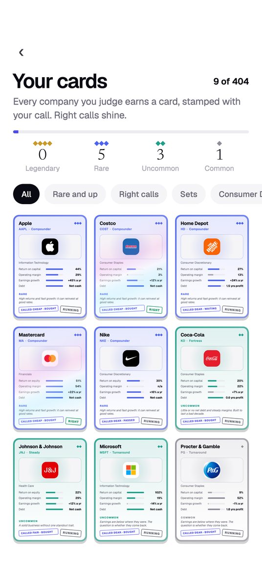 Moat: Every company becomes a card