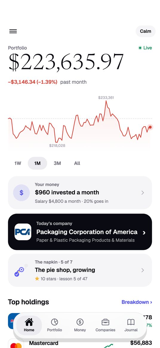 Moat home with a live portfolio