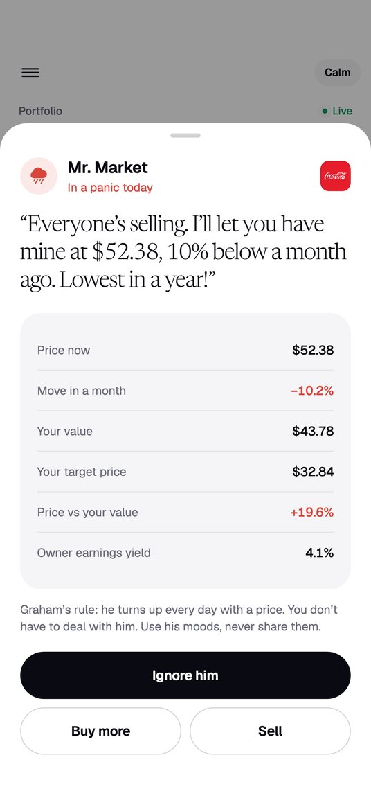 Moat: Mr. Market makes offers